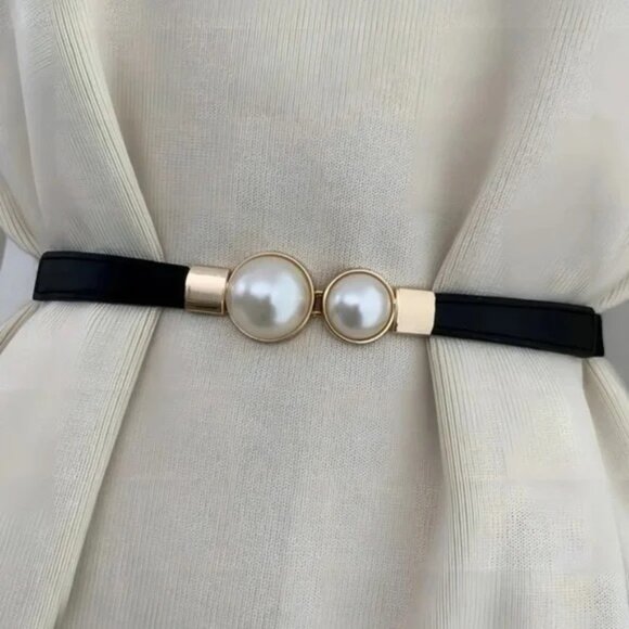 Minimalist Pearl Elastic Belt - Picture 1 of 3